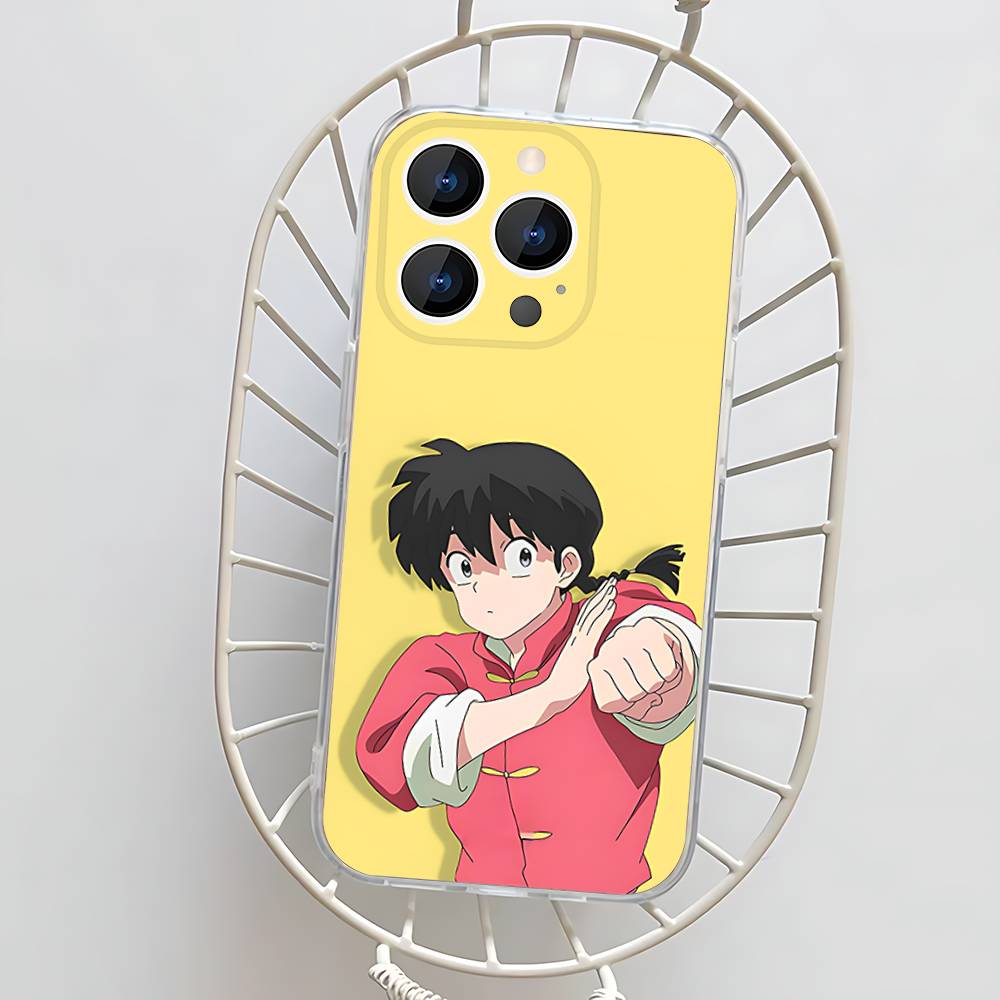 COOL Ranma 1 2 Phone Case For iPhone 17,16,15,14,13,12,11 Pro,Max,Plus,X,XS,XR,SE4,E Mini Transparent Soft Cover