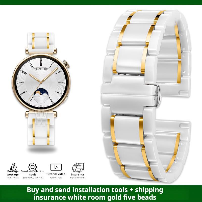 Bracelet Rapide Céramique Métal pour Huawei Watch GT5 Pro 46mm GT 5 4 3 2 Samsung Galaxy 6 5 Pro 3 20mm 22mm Bracelet de Montre en Acier Inoxydable