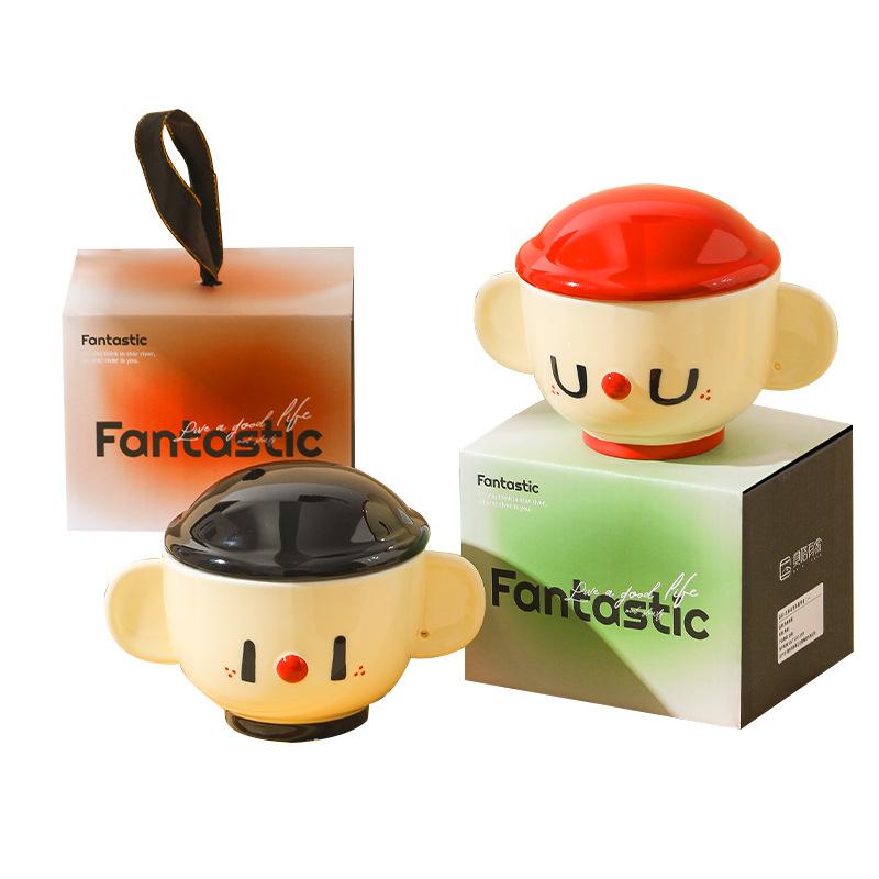 Breakfast Bowl Earring Cup Birthday Gift Yogurt Cup Girl Sends Best Friend Ceramic Water Cup Mug