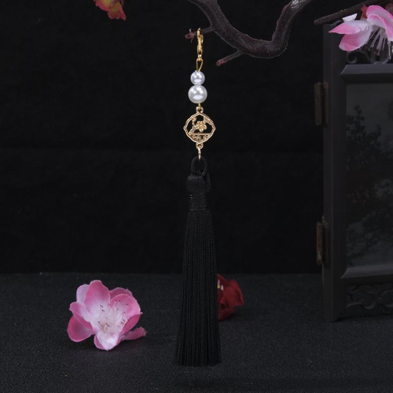 Traditional Plum Blossom Pearl Tassel Ornament for Clothing, Lanterns, Sachets, and Car Decor