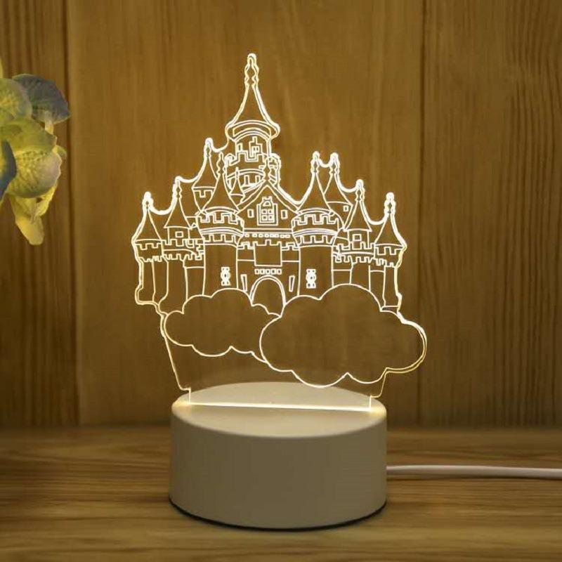 3D Bear Night Light Acrylic Table Lamp for Bedroom