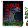 Dinosaur Shower Curtain For Bathroom, Funny Jurassic Dino World Park Shower Curtain Sets Bathtub Decor With Hooks Waterproof