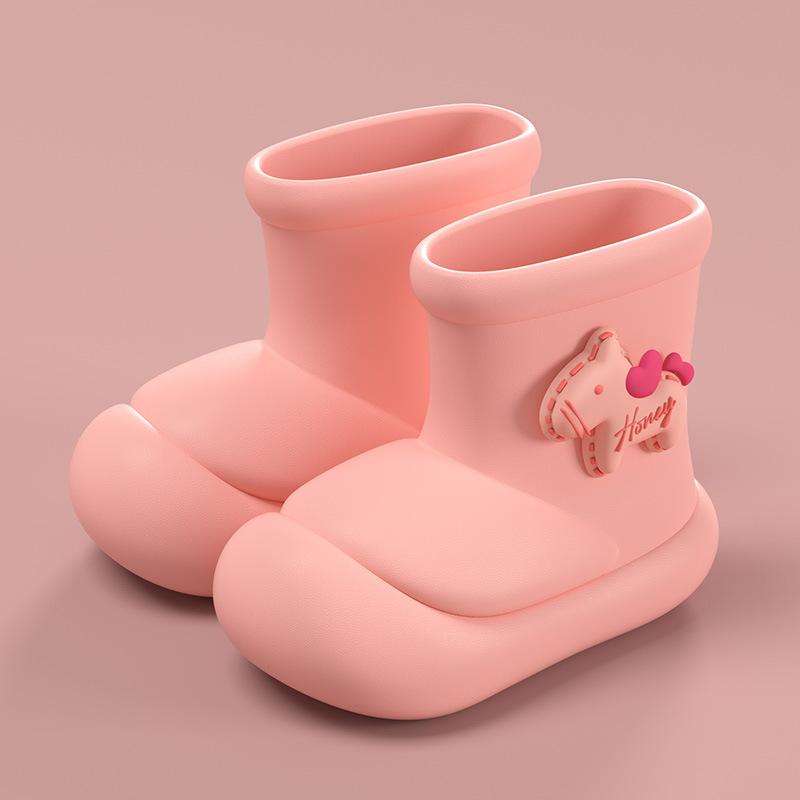 EVA Cotton Children's Rain Boots for Girls, New Baby Rain Boots for Boys and Girls, Kids' Warm Waterproof Non-Slip Water Shoes