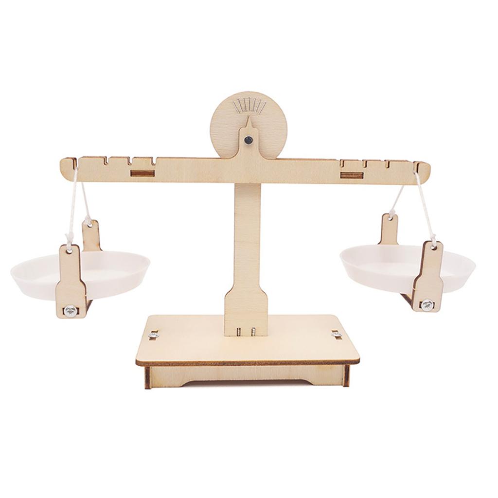 DIY Balance Scale Lever Wooden Weighing Scale Science Math Teaching Scale Early Educational Balancing Toy for Students