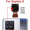 Rear Back Camera For Realme 8 Main Backside View Big Camera Module Flex Replacement Repair Spare Parts