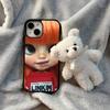 Japanese Korean Retro Doll Dark Baby Artist Black Hard Plastic Phone Case For Iphone 17 Air 16 15 14 13 12 11 Pro Max PC TPU