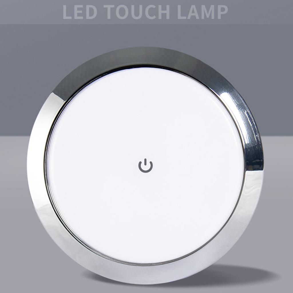 Surface Mount LED Ceiling Downlight 12V/ Touch Switch Puck Lamp Dome Light for Camper Van Marine Interior Accessories