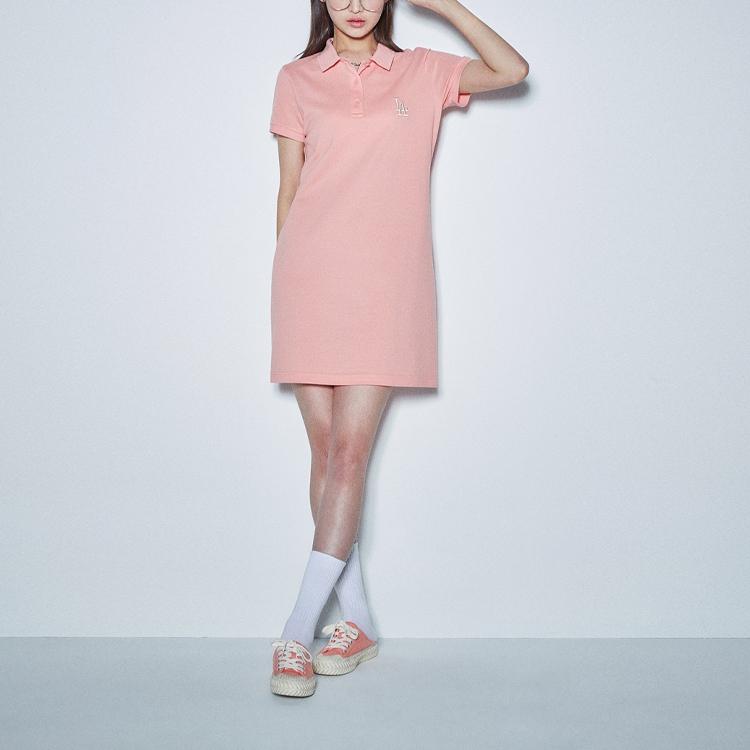 New MLB Short Sleeved Dresses Women's Pink 31OP12131-07P