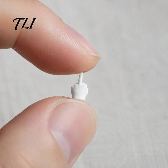 Middle Finger Ornaments 25/50/100Pcs 3D Printed Mini Set, Tiny Colorful for Desk Decor, Miniature Hand Gesture Figurine Gag Gift, Party Favors Gifts