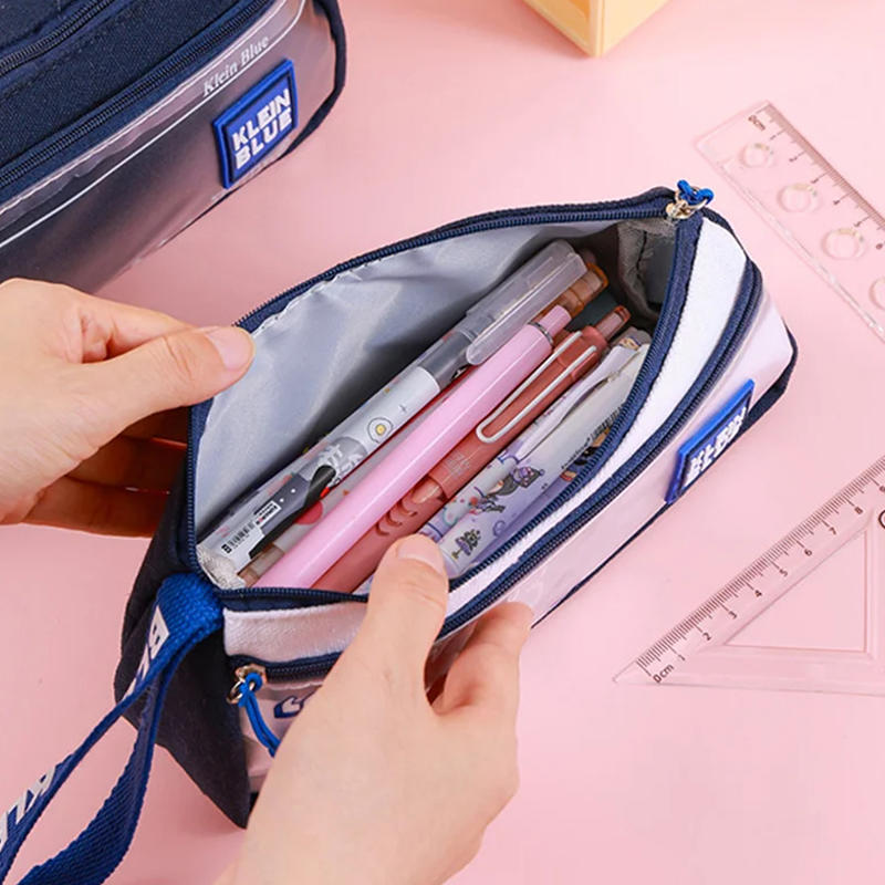 Large Capacity Women Men Travel Pencil Case School Pen Bag Multifunctional Makeup Zipper Pouch