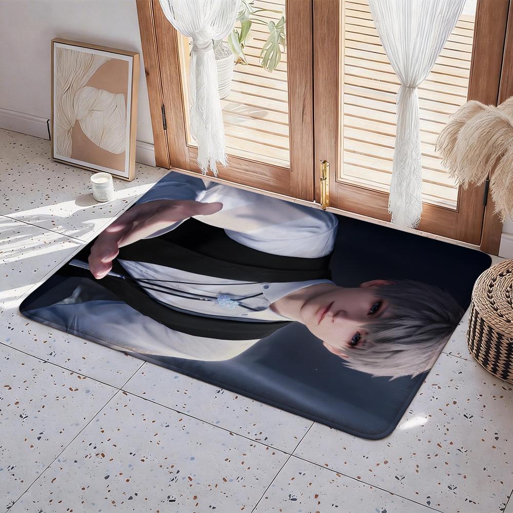 

Plant P Aster Floor Mat Eco Flannel Doormat Non Slip Odorless Indoor Floor Rug Soft Short Plush Home Mat 50x80cm