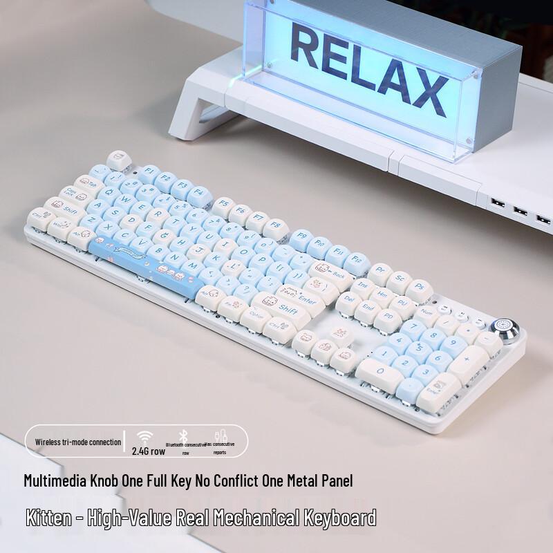 OLOEY Aesthetic Wireless Mechanical-Feel Keyboard