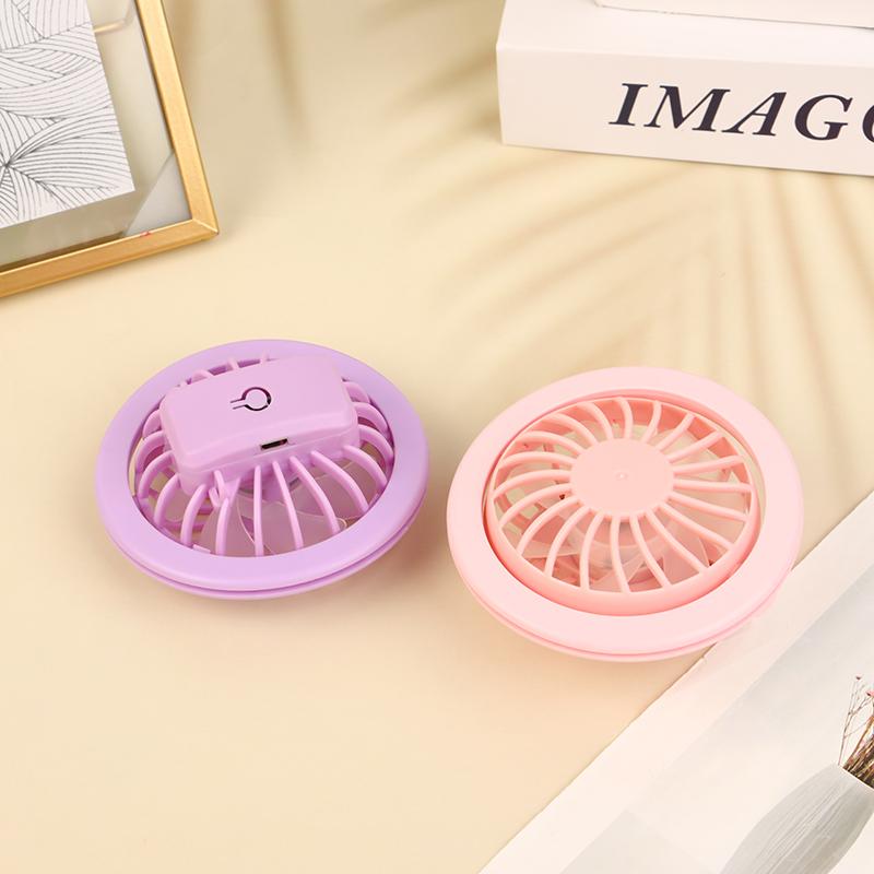 Usb Charging Fan 360° Rotating Small Fan Cooling Fan Portable Fan For Children Summer Fan Hat Accessories