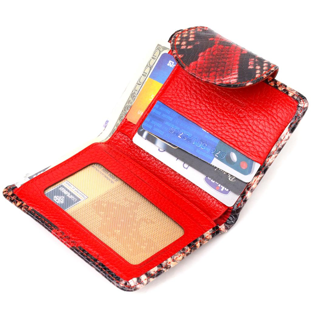 Small Women's Wallet Made of Genuine Leather with Snake Embossing CANPELLINI Wallet 21667 Multicolour