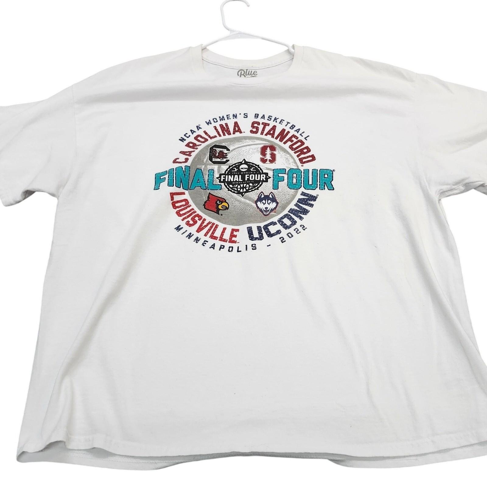 NCAA Womens Basketball Final Four 2022 Minneapolis Blue 84 White XXL Unisex T-Shirt S