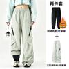 Men Women 3-in-1 Waterproof Windproof Hiking Ski Pants With Fleece Liner Winter Outdoor Trekking Camping