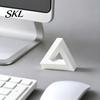 Abstract Triangle Art Sculpture, 3D Printed Optical Illusion Figurine, Minimalist Geometric Desktop Decoration for Living Room, Office, Shelf, Coffee