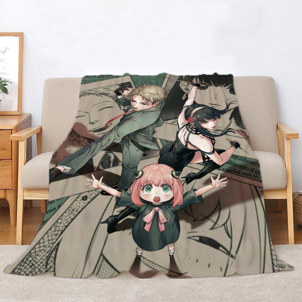 Spy X Family Fluffy Soft Blankets for Decorative Sofa Blanket Home and Decoration Microfiber Bedding Bed Throw Beach Towel Knee
