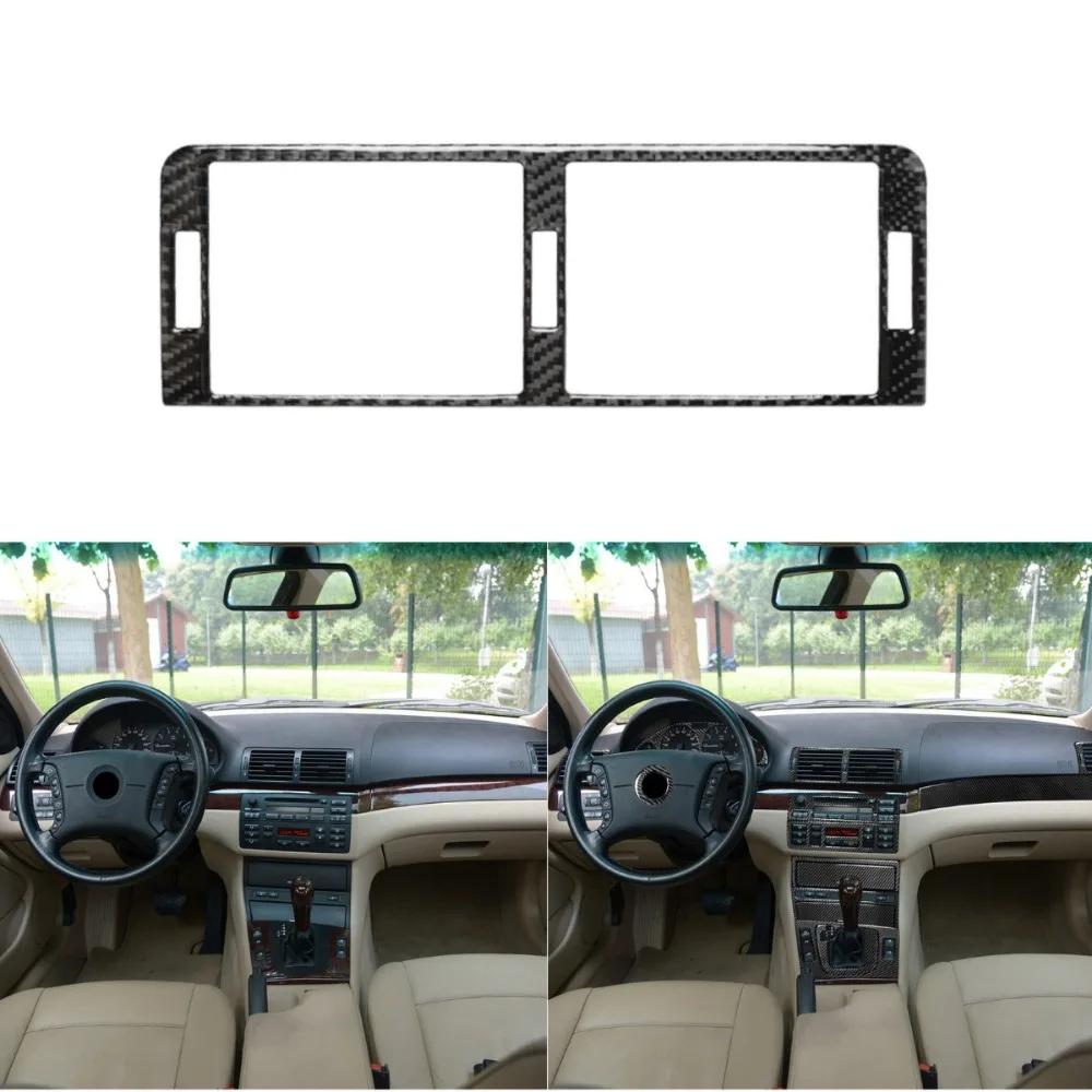 1Pc Air Vent Trim Auto Carbon Fiber Console Air Vent Sticker Trim for -BMW 3 Series E46 98-04 Car Interior Accessories