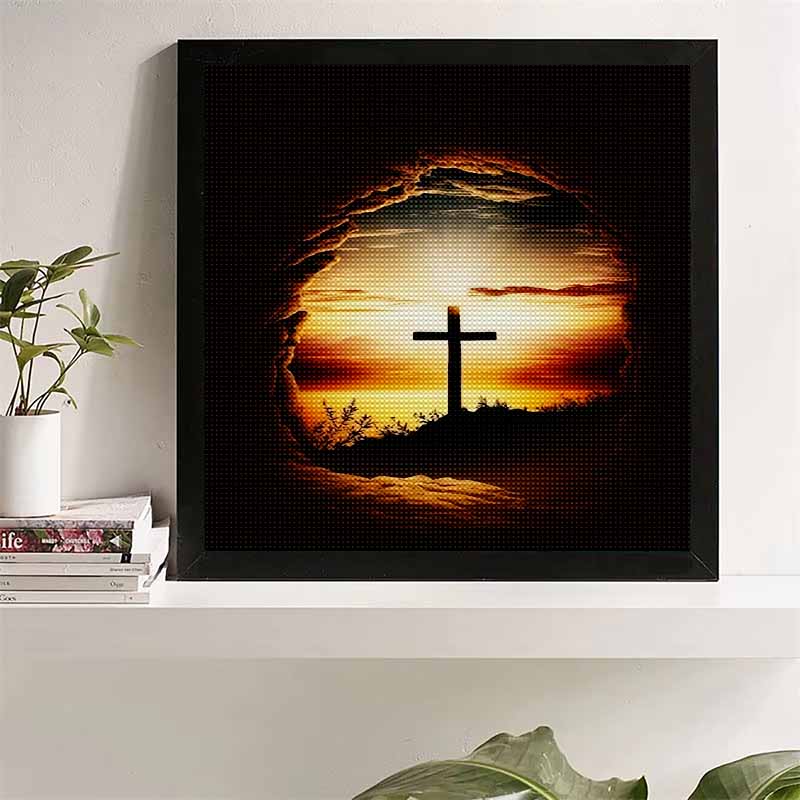 New Arrival 5D DIY Full Circle Diamond Painting "Cross" Embroidery Cross Stitch Home Decor Gift