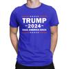 Men T-Shirts Donald Trump 2024 Shirt Take America Back 100% Cotton Tee Shirt Short Sleeve T Shirts Crewneck Clothes Gift Idea