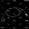 SUPCOM Industrial IP Data Cable - 12-Pin Aviation To RJ45