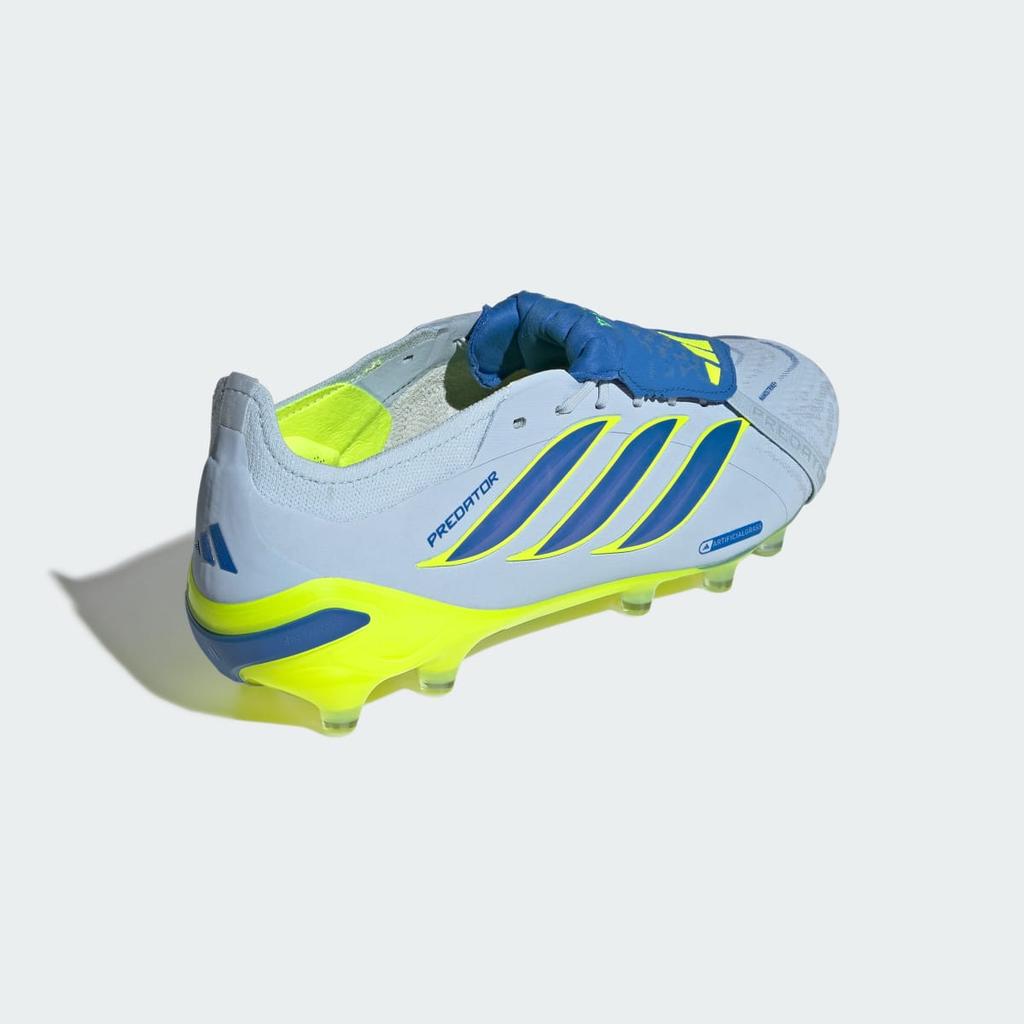 adidas PREDATOR ELITE Fold-Over Tongue Artificial Ground Football Boots JR5900 Unisex Performance Sports Shoes Crystal Sky / Ray Blue / Team Solar Yel