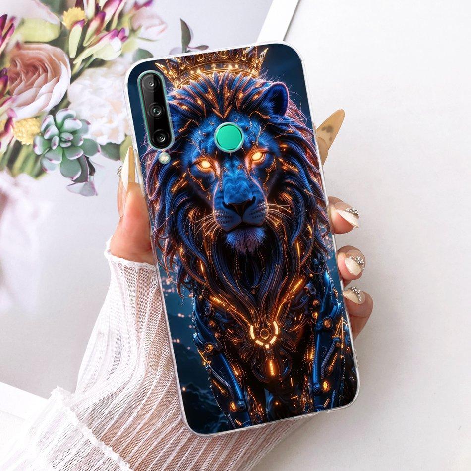 For Huawei Y7p Cool Dragon Tiger Pattern Phone Case For Huawei Y7P 2020 ART-L28 ART-L29 Soft Silicone TPU Cases