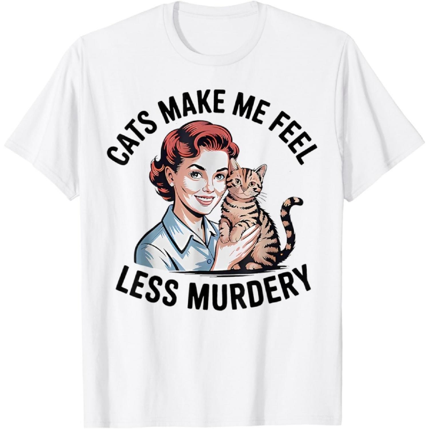 Cat Meme Sarcastic T-Shirt S