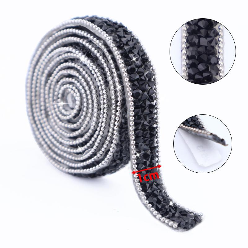 Self-Adhesive Sparkling Resin Diamond Color Ribbon, Totaling 2.5 Yards, Suitable for Crafts, Phone Gifts, Wedding, And Party Decorations