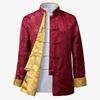Zweiseitig Tragbares Chinesisches Stil Traditionelles Hemd Tang-Anzug Kung-Fu Kostüm Jacke Hanfu Herrenmantel Frühling Herbst Kleidung Oberteile