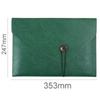 With Button File Folder Waterproof Document Handbag Notebook Case Leather A4 Document Bag  Office