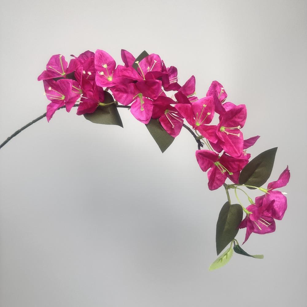 1PC Realistic Artificial Flowers UV Resistant Fake Silk Silk Bougainvillea Climbing Plant 80cm Long Trailing Bougainvillea Vines