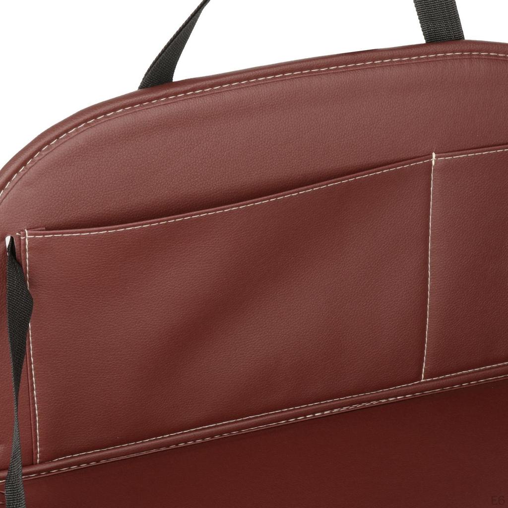 Car Back Seat Organizer with , PU Leather Heavy Duty Dining Storage Kick Mats Holder Cup