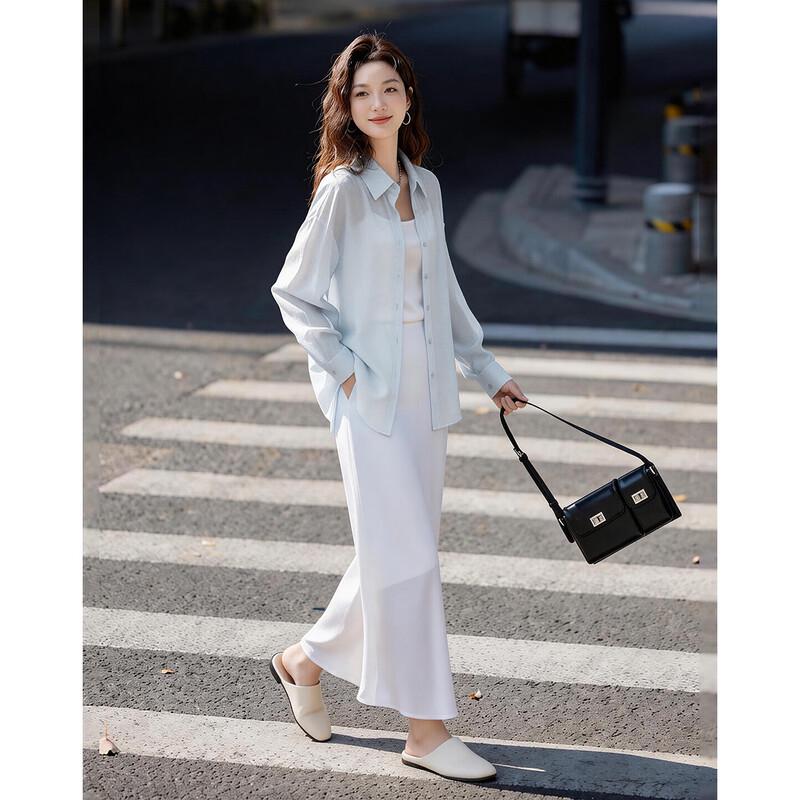 Женская сшитая шифоновая рубашка с лацканами Demana XL