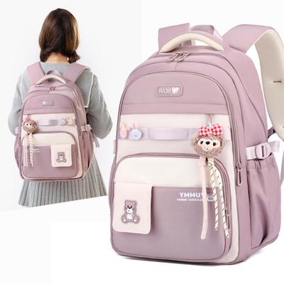 New Junior High School Girl’s Backpacks Simple High Value Large Capacity Book Bag Versatile College Style Lightweight School Bags for Teenager Student