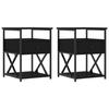 VidaXL Tables de chevet 2 pcs noir 40x42x55 cm bois d’ingénierie 826074