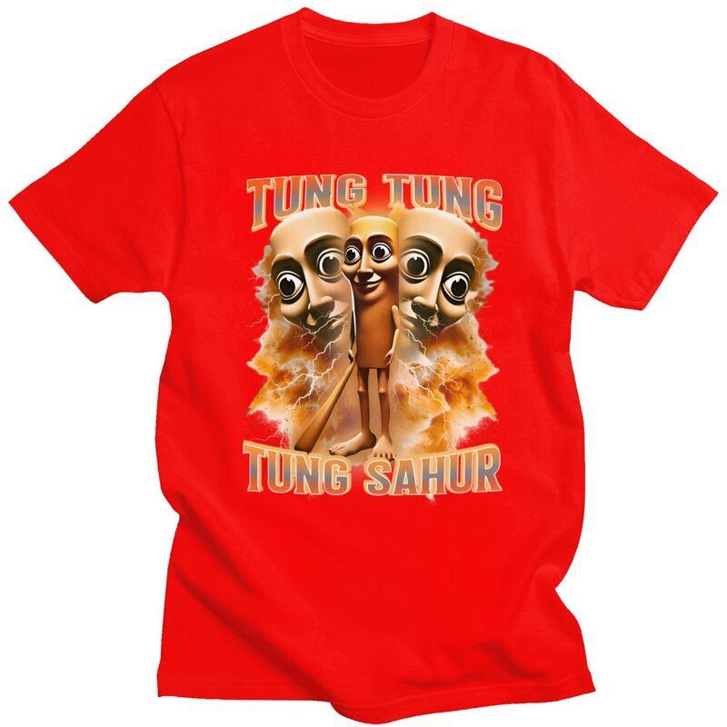 Tung Tung Tung Sahur Italian Brainrot T Shirt Unisex Women ShortSleeve Tshirts Summer Casual Graphic Tee Cotton Slim Fit Clothes S
