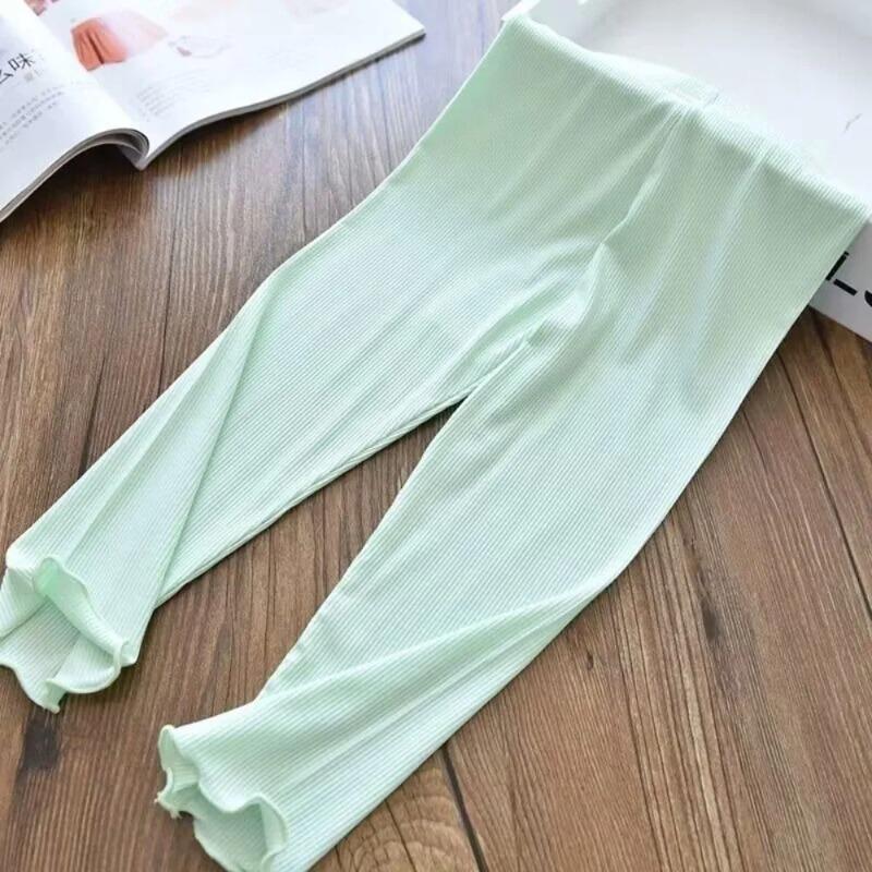 Summer Girls Clothes Solid Color Korean Version Leggings Thin Daily Casual Children's Clothing