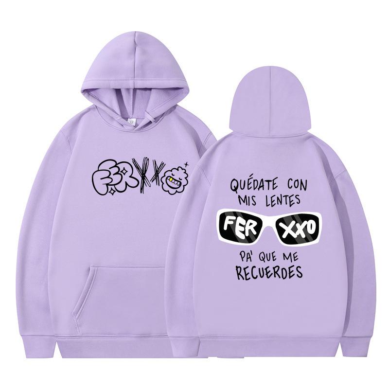 Podzim a zima Nový potisk Rap Singer Trendy značkový hip-hopový svetr Pánská volná ležérní mikina s kapucí