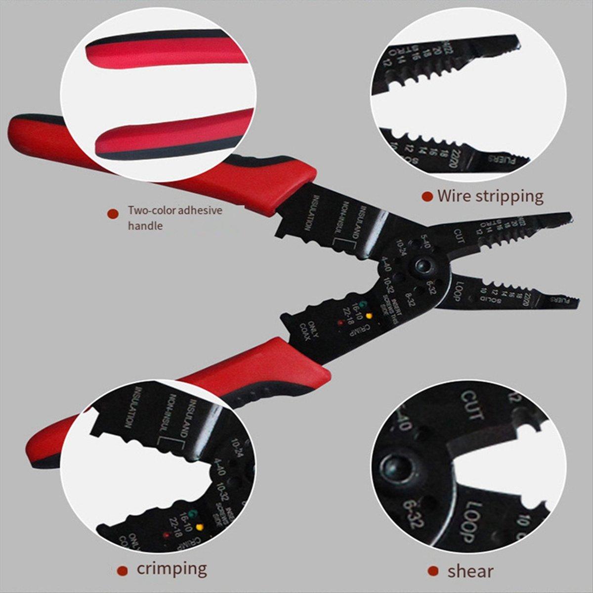 

2025+ Multi-Function Pliers Automatic Wire Stripper Manual Crimping Pliers Professional Wire Stripping Tool Crimper Cutter China Mainland