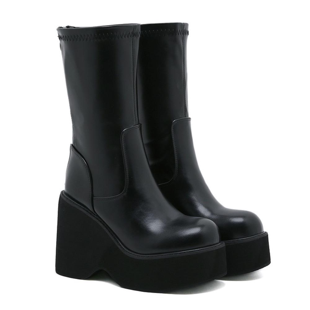 Women European Style Mid‑Calf Stretch Ankle