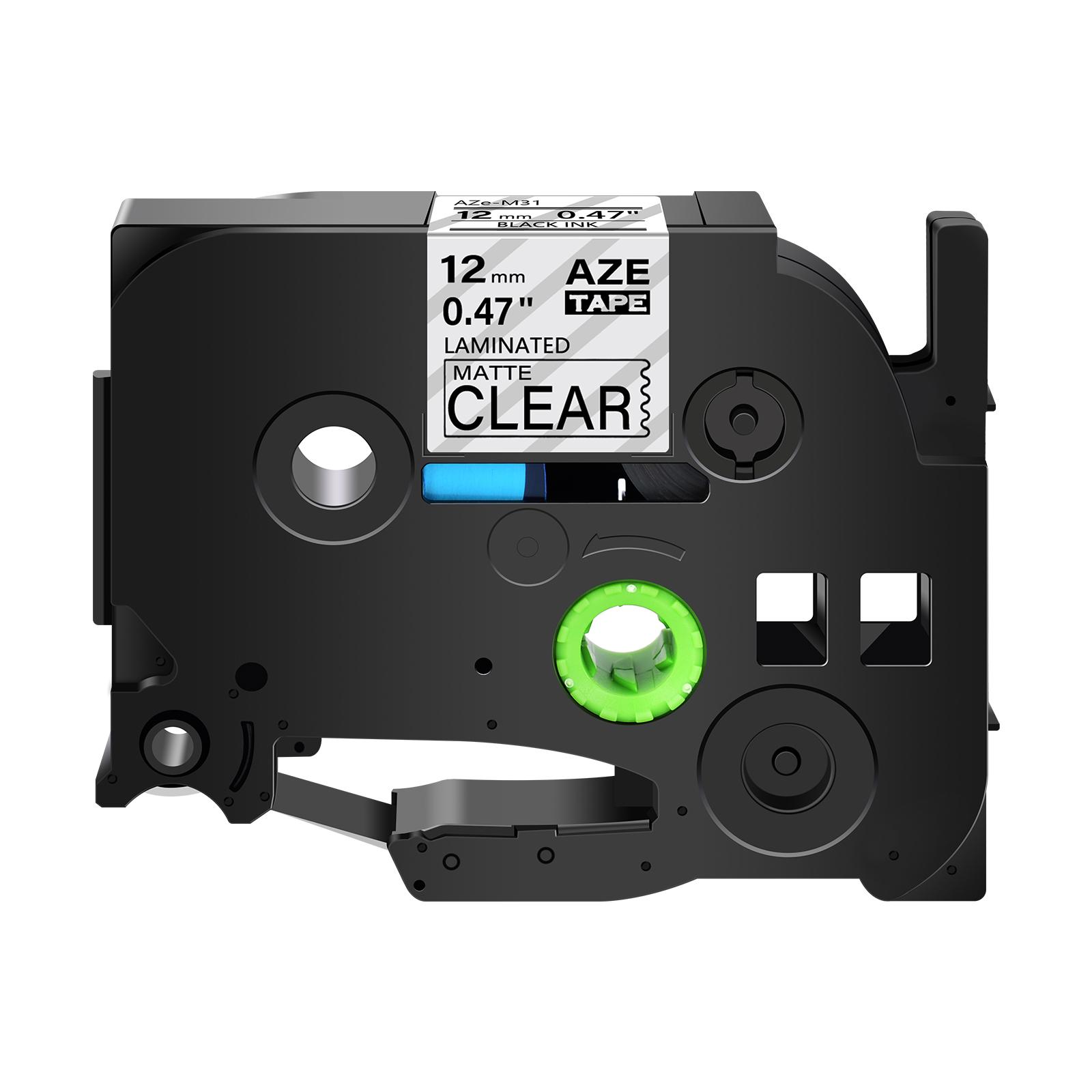 

6-12mm New Label Tape Commpatible for Brother TZ-231 TZe-241 Black on White Standard Laminated Ribbon for P-touch PTH110 Printer (as the picture,9mm)