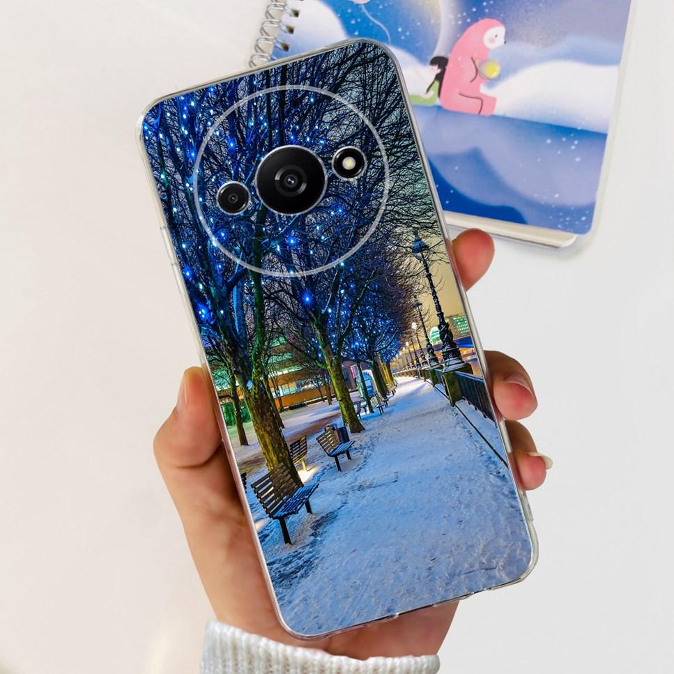 For Xiaomi Redmi A3 4G Case Fashion Girl Cartoon Print Soft Silicone Back Cover For Redmi A3 6.71" Shockproof Phone Case Funda