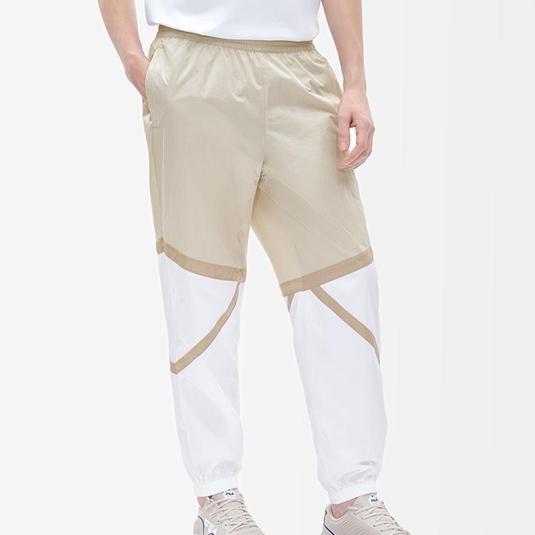 Fila Athletics Color Block Sports Casual Woven Pants Men Pants Comfortable-Gray A11M213805F-BG