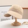 Hat women's spring and autumn bucket hat big head circumference big face round face suitable for versatile temperament show face small cap