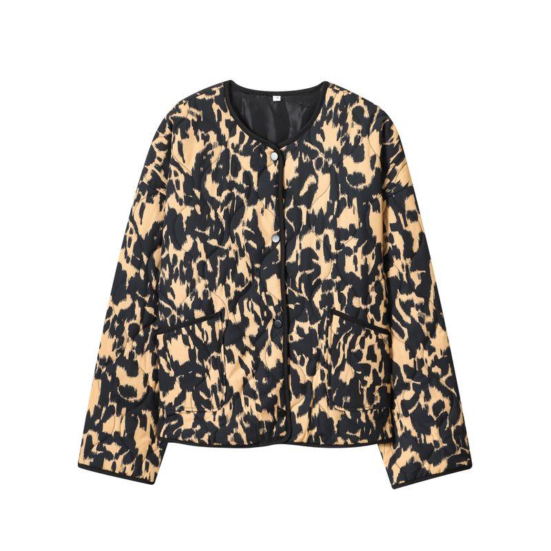 

Kaslead New Arrival Women s Clothing Fashion Style Stylish Simple and Versatile Print Snap Button Long Sleeves Jacket 8110506 Picture 3 L
