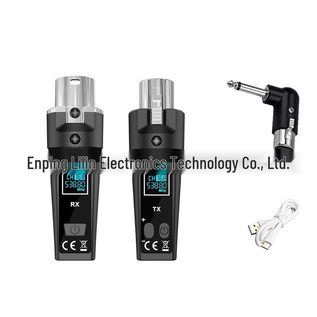 Wireless System Power Amplifier with Transmitter, Receiver, Dynamic Microphone, and Condenser for Musical Instruments.