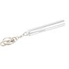 Cue Tip Pricker Tool with Key Chain 6063 Aluminum Prick Storage 2 in 1 Prevent Slip Billiard Cue Tip Pick Silver