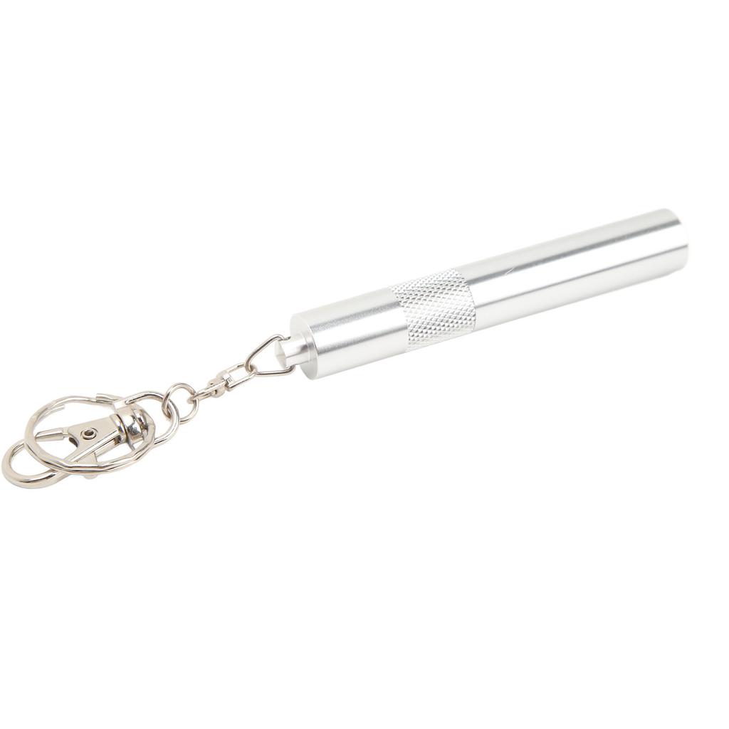 Cue Tip Pricker Tool with Key Chain 6063 Aluminum Prick Storage 2 in 1 Prevent Slip Billiard Cue Tip Pick Silver